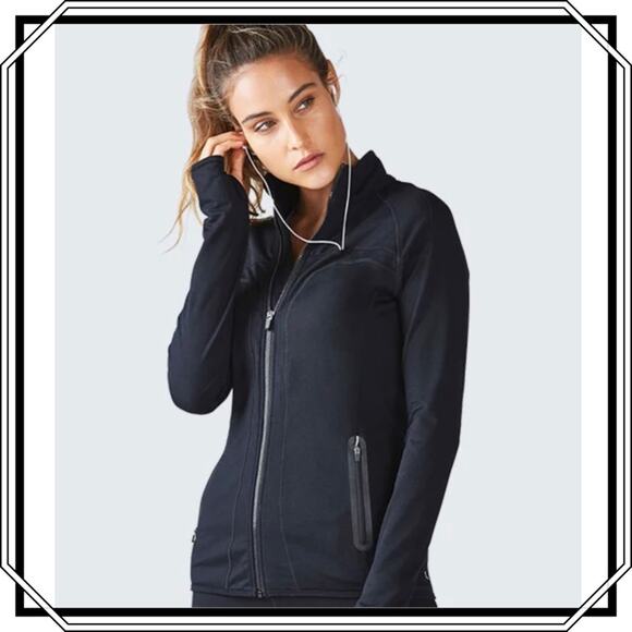 Fabletics Jackets & Blazers - Fabletics Jojo Performance Jacket Black Size XS Tech Ready Thumb Holes Pockets